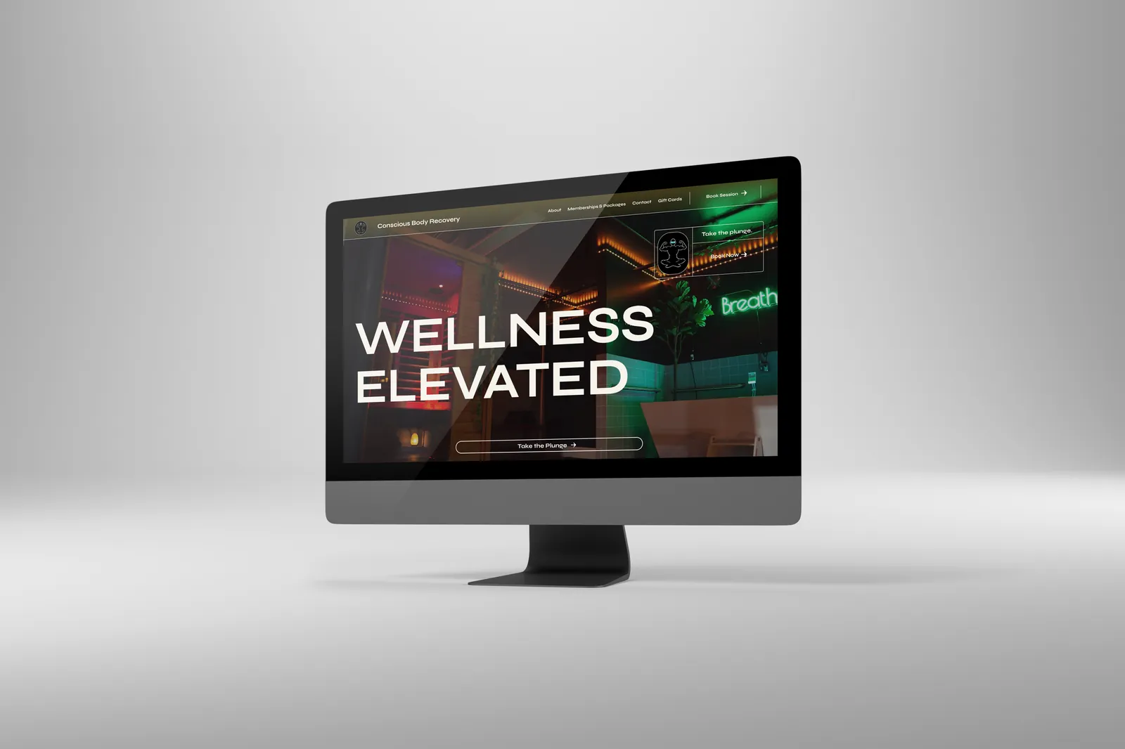 Conscious Body Recovery’s new site on a desktop screen: Wellness Elevated