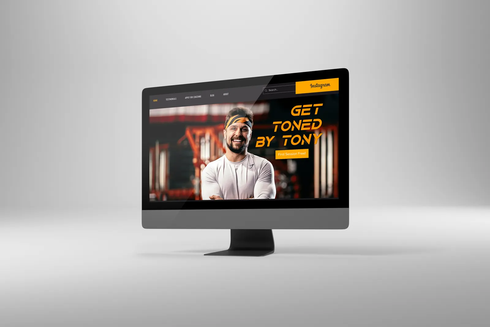 Toned by Tony’s new site on a desktop screen